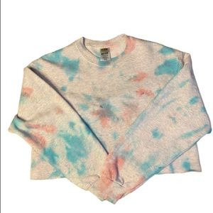 tie dye cropped sweatshirt